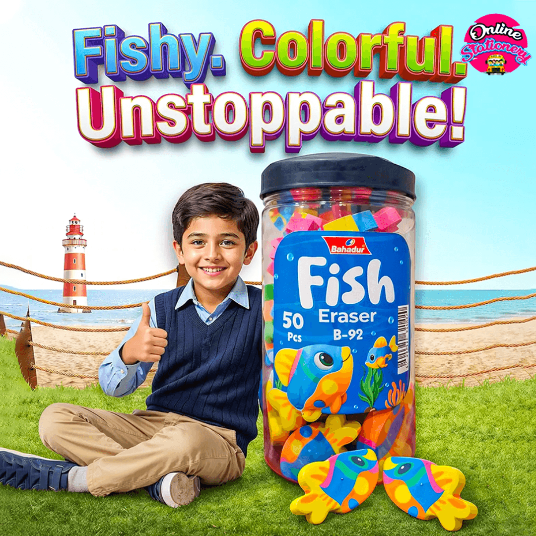 Bahadur Fish Erasers Box 50 Pcs