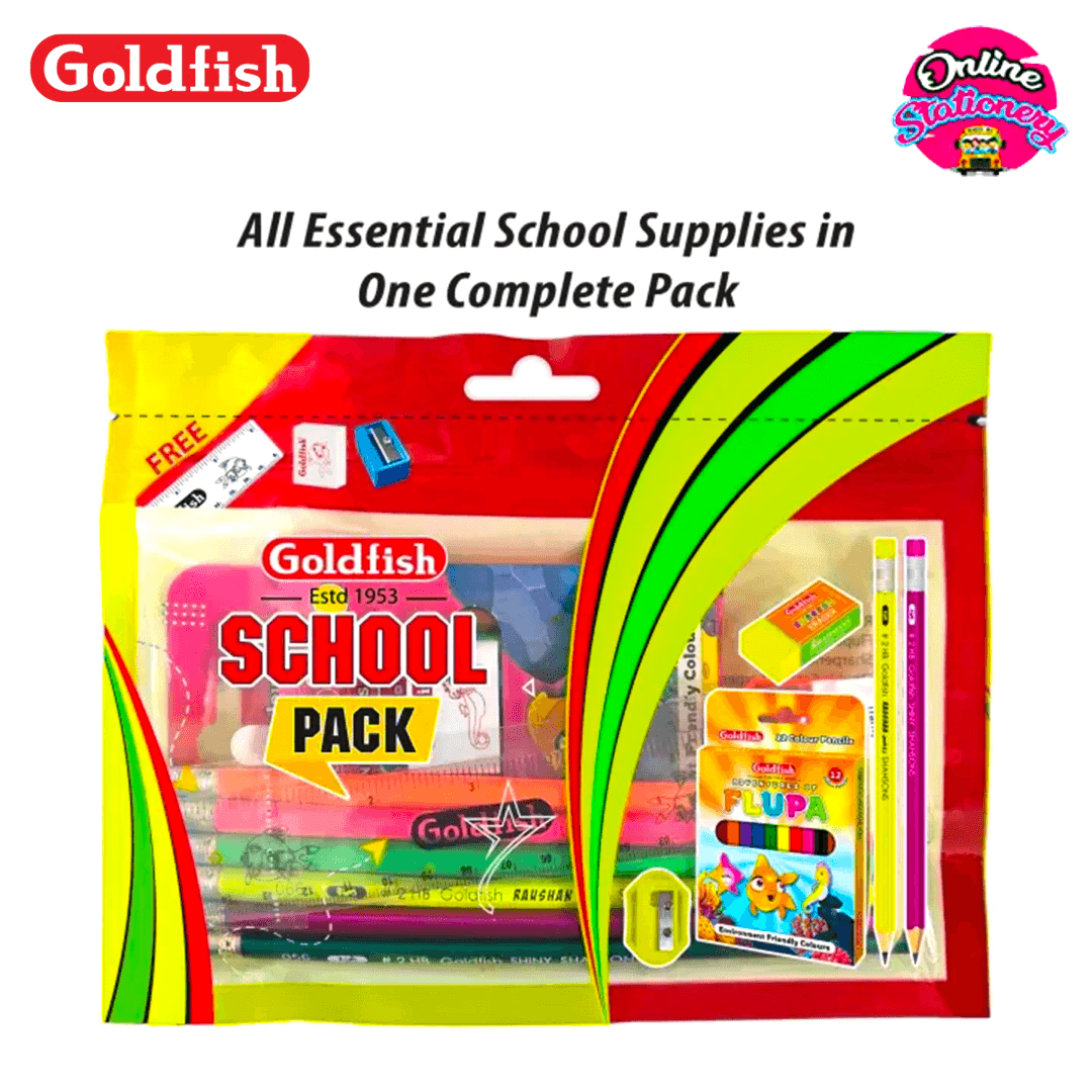 Goldfish School Pack Stationery Set 12pcs