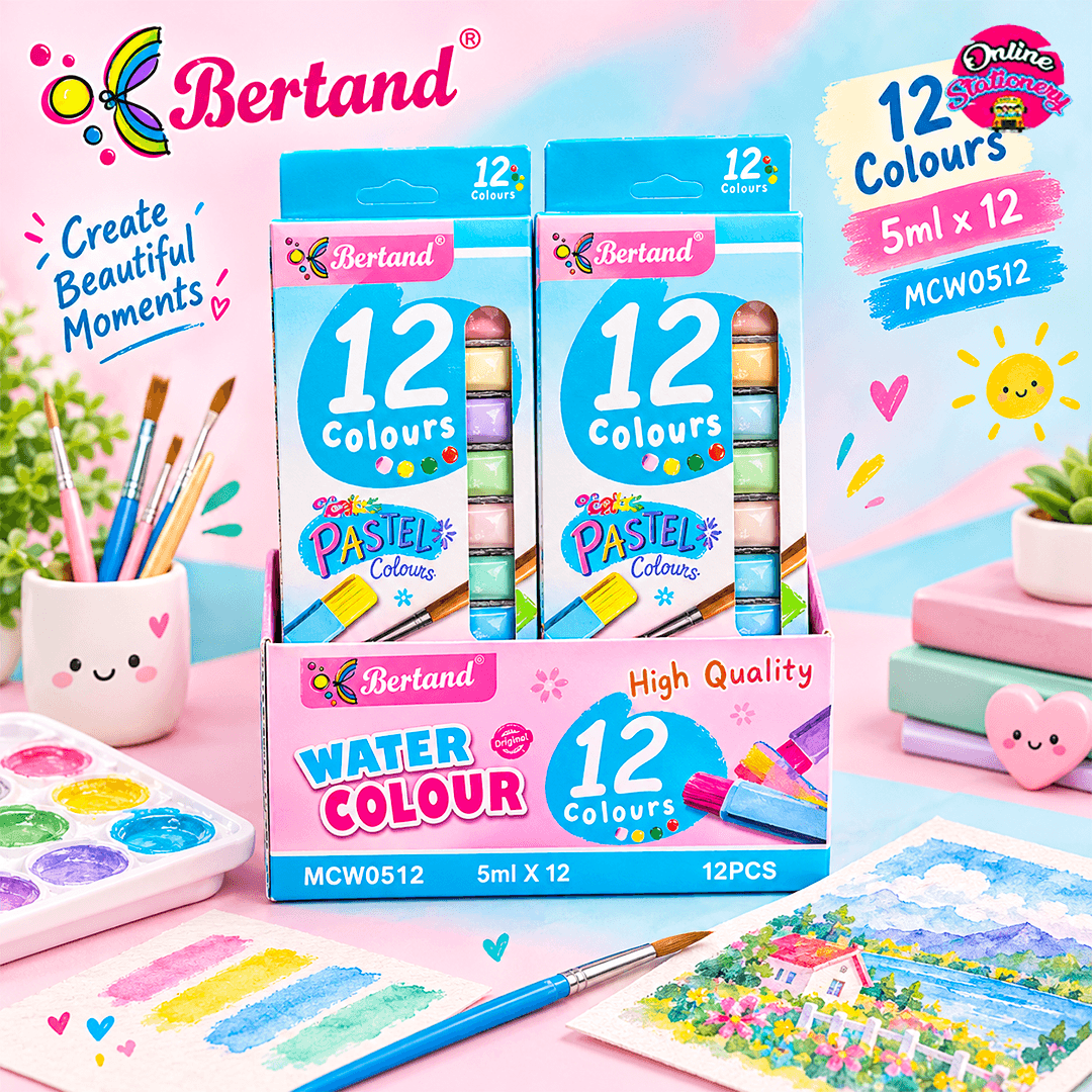Bertand Pastel Watercolor Paint 12x5ml