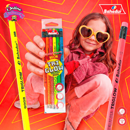 Bahadur Tri Glow Neon Pencils 12Pcs
