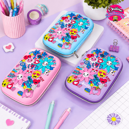 3D EVA Roses and Emojis Pencil Case Pouch