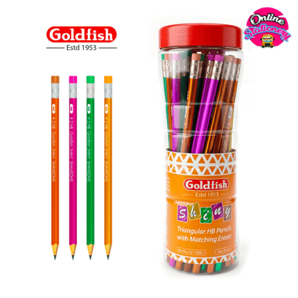 Goldfish Shiny HB Pencils Jar 48 Pcs