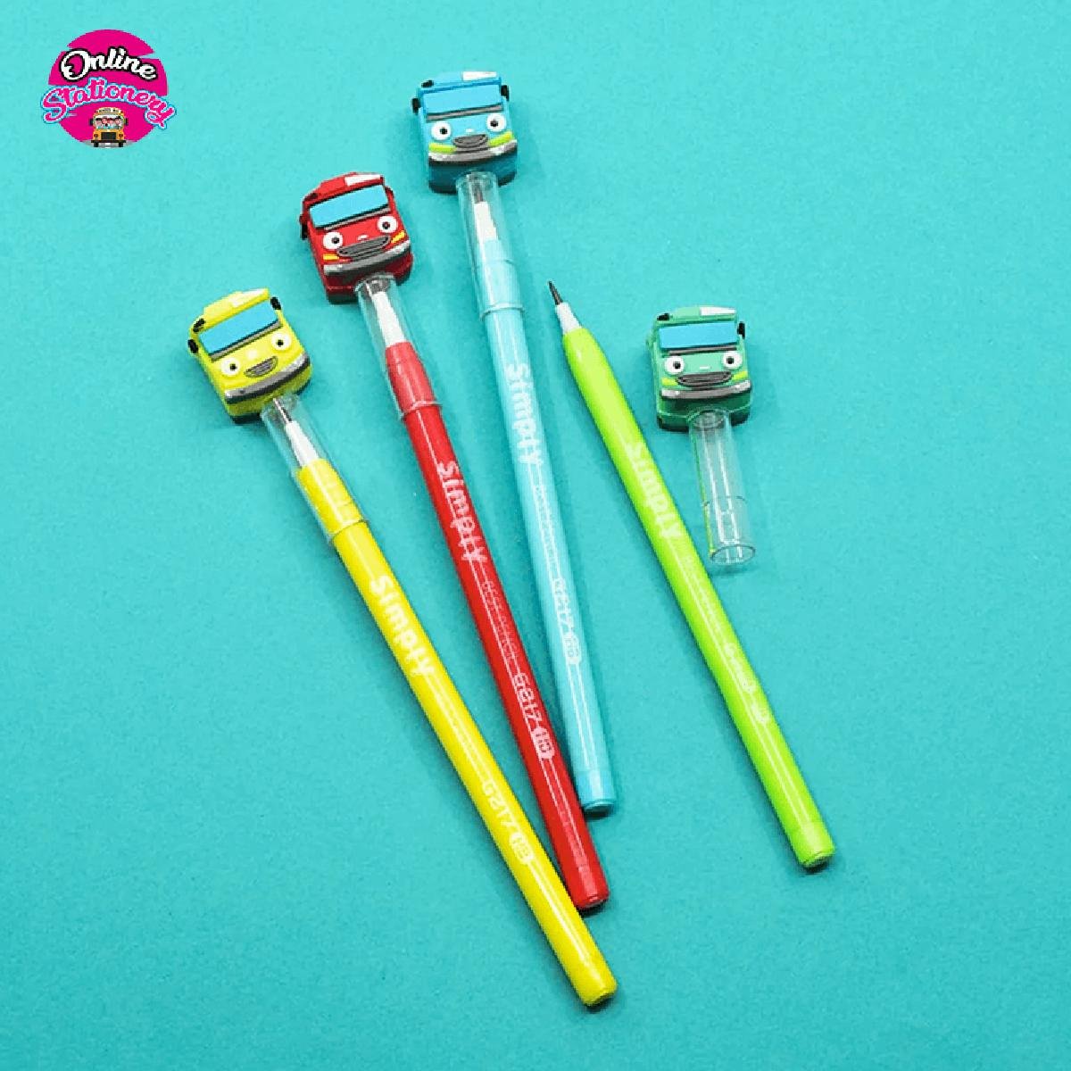 4 Pcs - Cute Bus Lead Pencils
